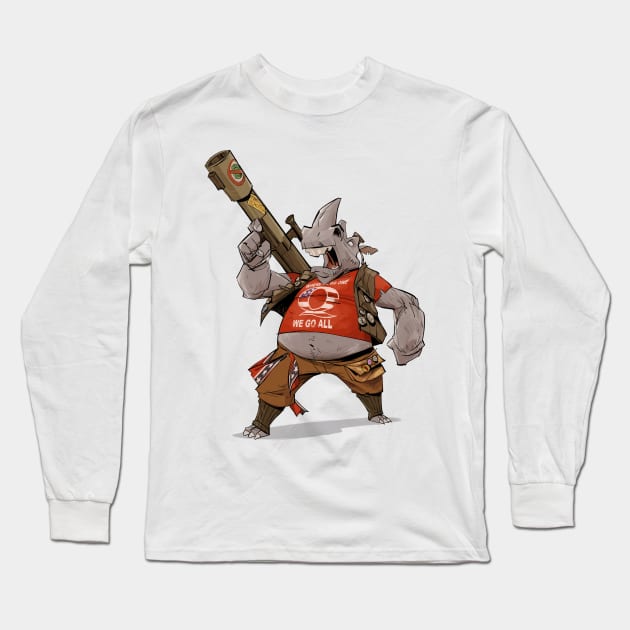 TMNT Rocksteady Long Sleeve T-Shirt by markodjeska